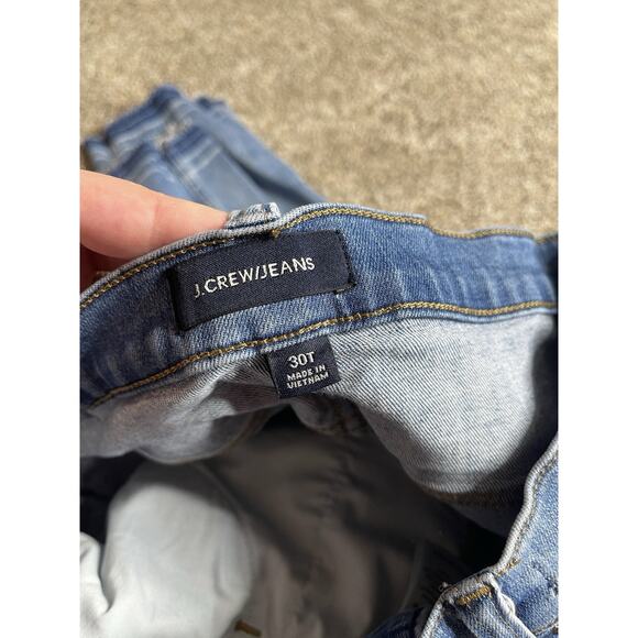 J. Crew Distressed Blue Jeans Stretch Denim Size 30T Tall - Picture 5 of 11